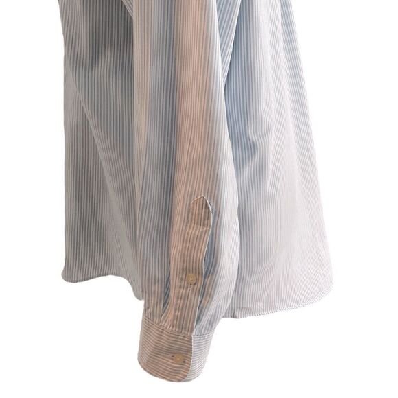 Club Room Regular Fit Pinpoint shirt white, light and cobalt blue Sz 17 34/35 - Picture 3 of 7